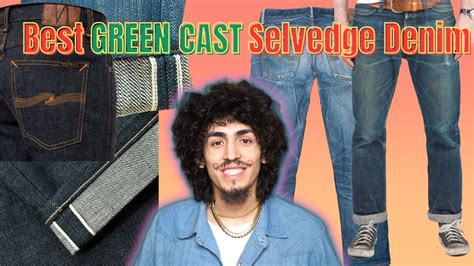 BEST GREEN CAST RAW SELVEDGE DENIM JEANS GREEN CAST RAW SELVEDGE