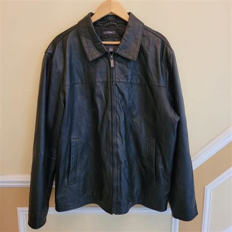 Perry Ellis Portfolio Lambskin Jacket Nicely Broken Depop