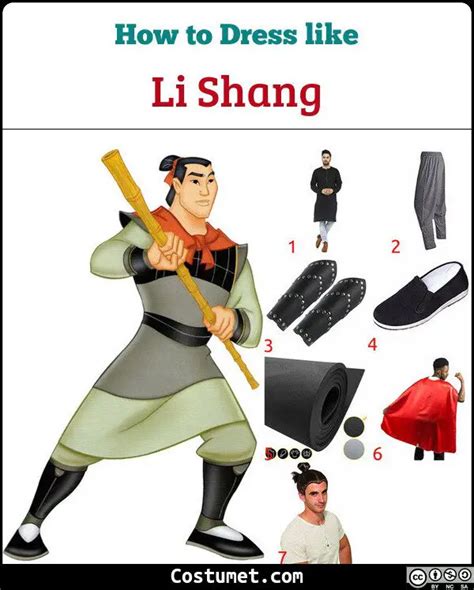 Li Shang (Mulan) Costume for Halloween