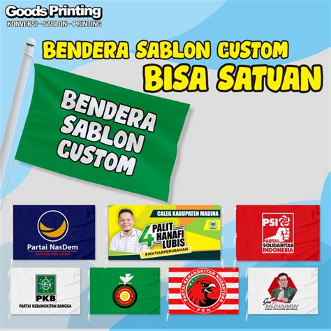 Bendera Satuan Custom Printing Bendera Custom Satuan Printing