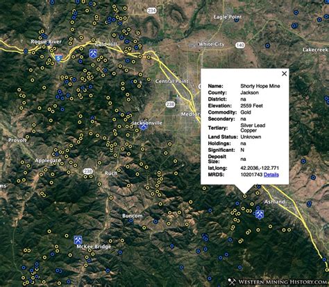 Jackson County Oregon Mines Western Mining History