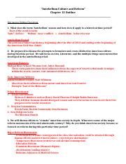 Chapter 12 Discussion Outline 2018 EDIT Docx Antebellum Culture