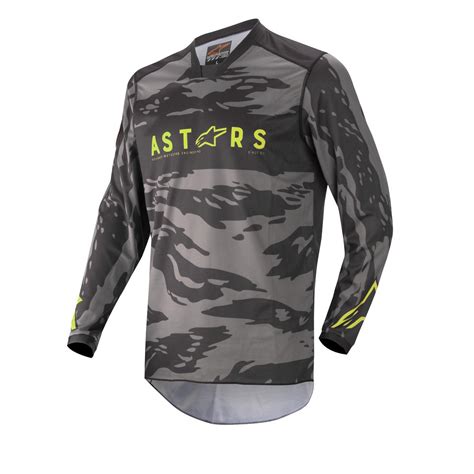 Alpinestars Jersey Racer Tactical Schwarz Grau Camo Neongelb Maciag