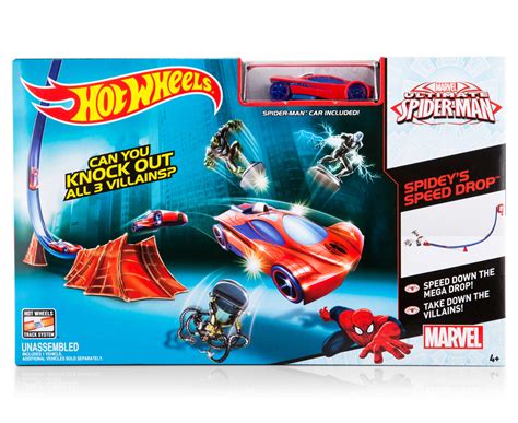 Hot Wheels Marvel Spidey S Speed Drop Track Set Catch Co Nz