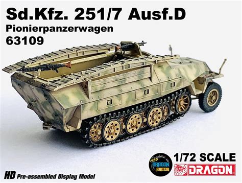 WW II German Army Sd Kfz 251 7 Ausf D Armored Engineer Vehicle Finished