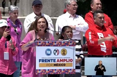 Xóchitl Gálvez Recibe Constancia Como Candidata Del Frente Amplio En El