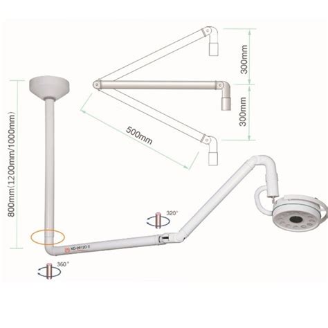 36W Ceiling Mounted Dental Shadowless Lamp LED Surgical Medical Exam