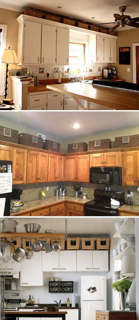 20 Stylish And Budget Friendly Ways To Decorate Above Kitchen Cabinets