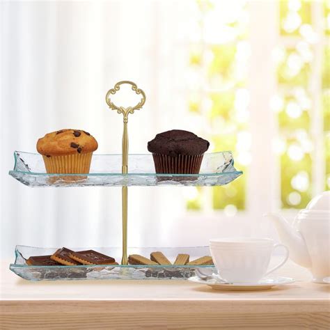 Buy 2 Tier Glass Serving Stand Here