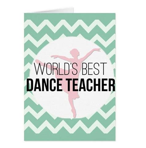 Printable Dance Teacher Card A2 Digital Print Instant Etsy Dance