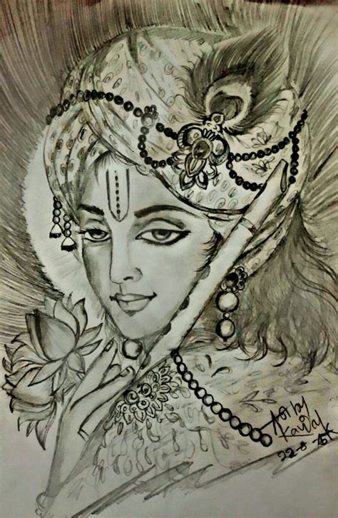 Lord Krishna Sketch Krishna Drawing Krishna Painting Arte Krishna