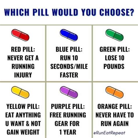 Runner Instagram - Which Pill Do You Choose? - Run Eat Repeat