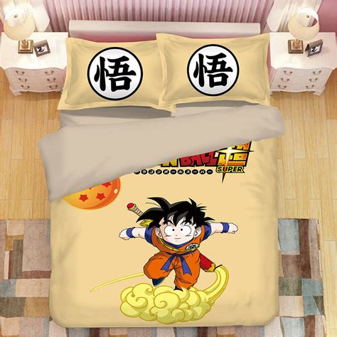 Dragon Ball Z 3d Bedding Set Duvet Cover Pillowcase Bed Linen Son Goku