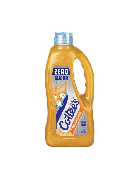 Cottees Cordial Orange Zero Sugar 1l X 1