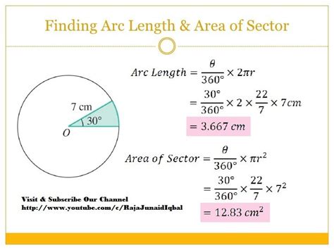 Finding Arc Length and Area of Sector - Surveying & Architects