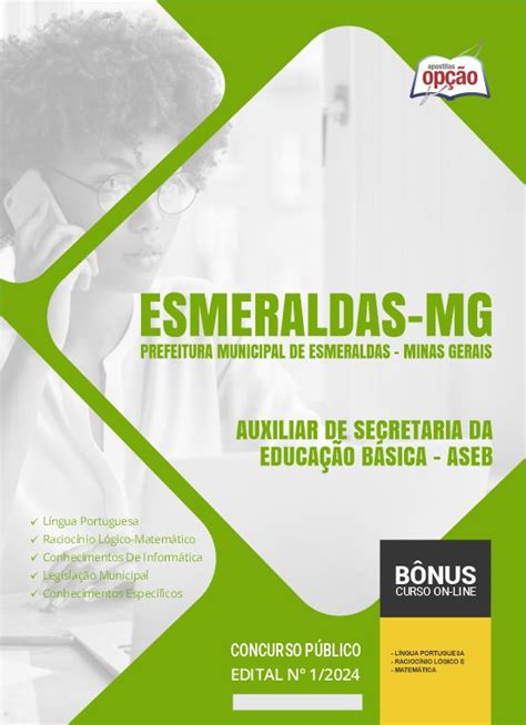 Apostila Prefeitura De Esmeraldas MG Em PDF Auxiliar De Secretaria