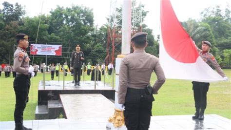 Akbp Bronto Budiyono Pimpin Upacara Bendera Peringati Hari Lahir