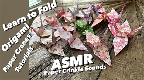 Asmr Origami Learn How To Fold Paper Cranes No Talking Multi