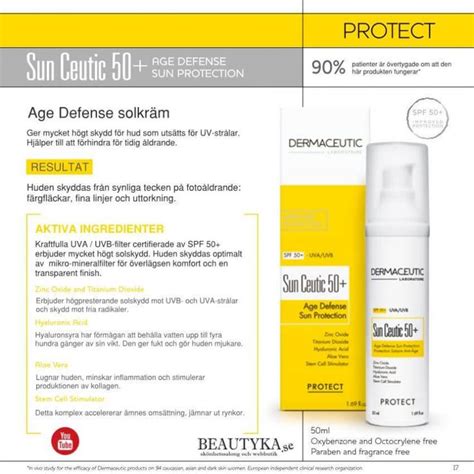 Köpa Dermaceutic Sun Ceutic SPF50 skyddande anti age kräm Beautyka