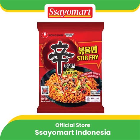 Jual NONGHSIM Shin Ramyun Stir Fry Gourmet Spicy Noodle 131gr Shopee