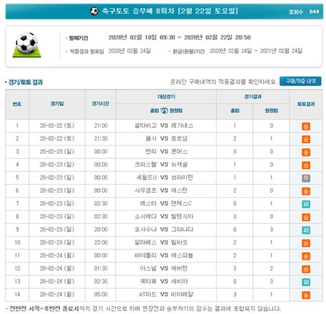 축구토토 승무패 8회차 배트맨toto 적중결과 And 4등 당첨금 지급적중금 환급받은 후기 ♡ 2020년 2월 24일