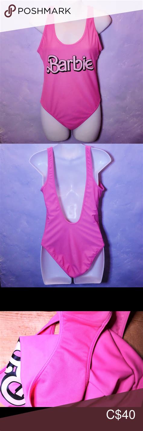 Nwot Barbie One Piece Pink Bathing Suit Pink Bathing Suits Bathing