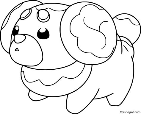 Fidough Coloring Page Coloringall