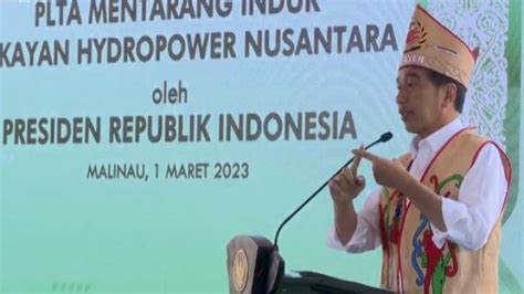 Presiden Jokowi Resmikan Groundbreaking PLTA Mentarang Induk Di