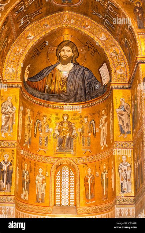 Jesucristo mosaico en el ábside de la catedral de Monreale Monreale