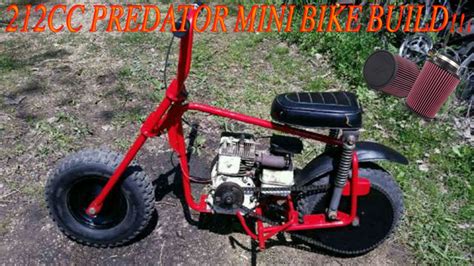 Mini Bike Build Pt 2 Flamethrowing 212cc Predator Youtube