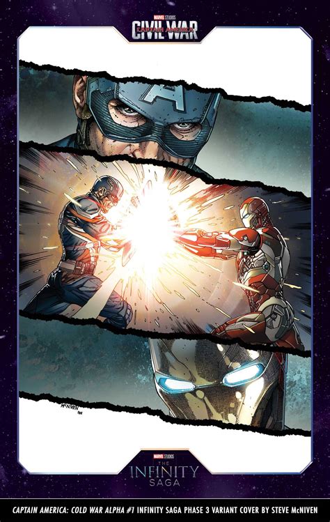 Captain America Cold War Alpha 1 Infinity Saga Phase 3 Cover Fresh Comics