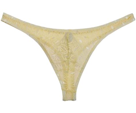 Men Jacquard Lace Bikini Thong Pouch T Back Underwear Diamond Solid Mini Briefs MU X