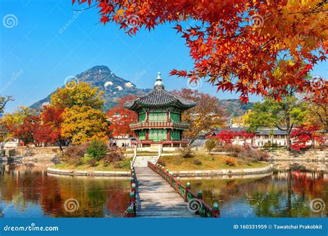 Gyeongbokgung Palace in Autumn,Seoul in South Korea Stock Image - Image ...