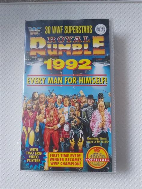 WWF ROYAL RUMBLE 1992 Wrestling Vhs Video Tape Pal Wwe Hasbro Silver