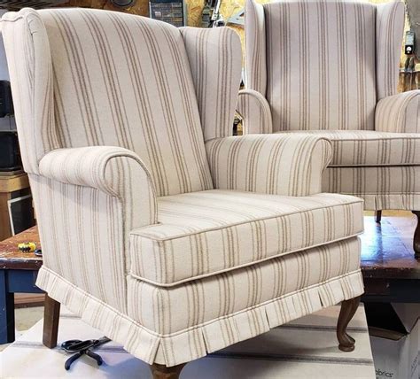 Sold Custom Recreate Pair Of French Country Farmhouse Wingback Chairs