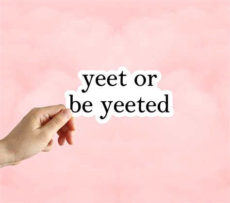 Yeet Or Be Yeeted Sticker Meme Sticker Cute Stickers Funny Etsy Uk