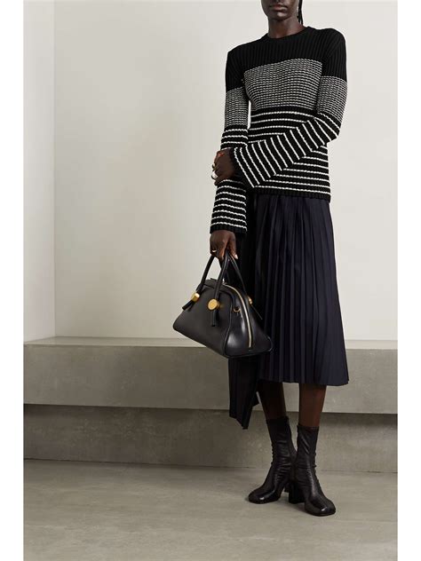 Proenza Schouler Striped Ribbed Knit Sweater Net A Porter