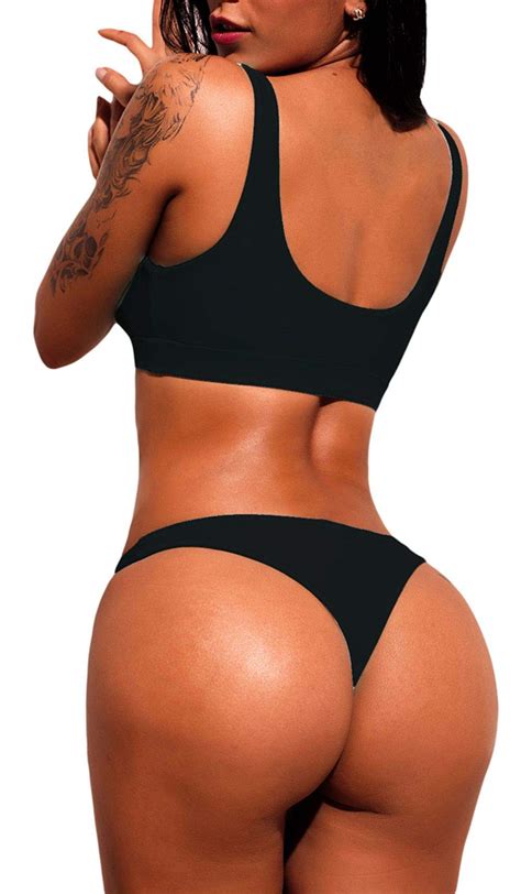 Btpeihtd Womens Cheeky Brazilian Cut Bikini Bottom Thong Swimwear No