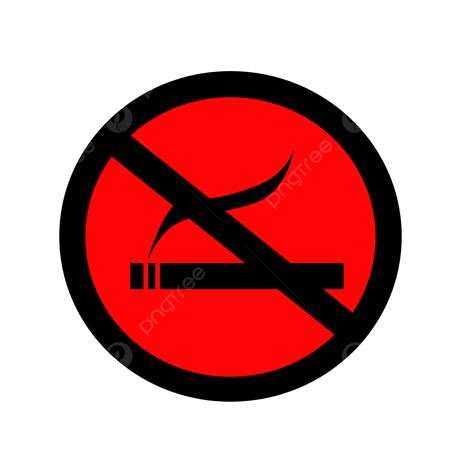 No Smoking Sign Vector Black Red Transparent No Smoking Sign Vector