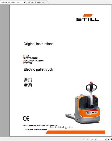 Still Electric Pallet Truck Exu Dc Li Ion Original