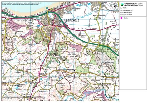 Map Of Abergele North Wales Celene Annamarie