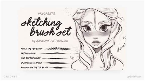 25 Procreate Sketching Brushes For Your Digital Drawings Gridfiti