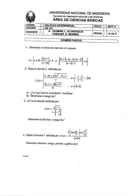 Examen Uni Parciales Cálculo Diferencial Expertos en Exámenes uDocz