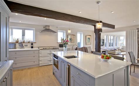 White Quartz Island Kitchen