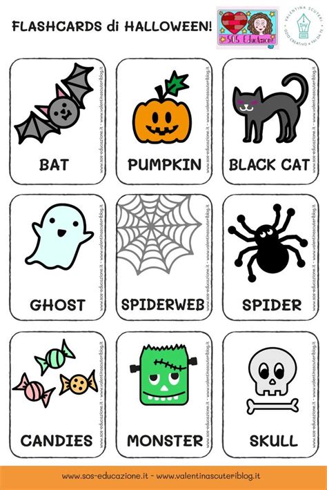 Halloween Flashcards E Disegni Da Colorare Halloween Immagini Di