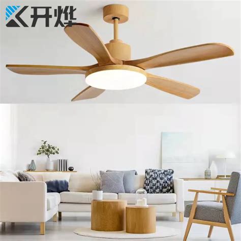 Inch Solid Wood Fan Light Xiaomi Home Living Room Log Ceiling Fan