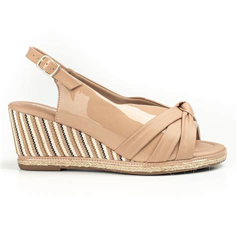 Sand Lia Slingback Alice Salto Anabela Alto Nude Claro Compre Agora Dafiti Brasil