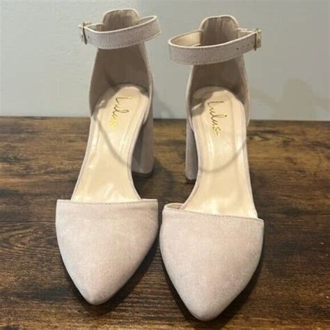 Lulus Light Nude Faux Suede Ankle Strap Heels Size Women Ebay