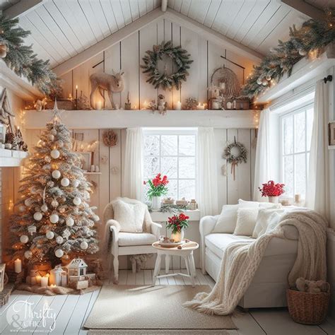 Cozy White Christmas Cottage Inspiration In Cottage Inspiration