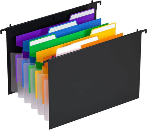 Amazon Heltrappe Plastic Expanding Hanging File Folders For